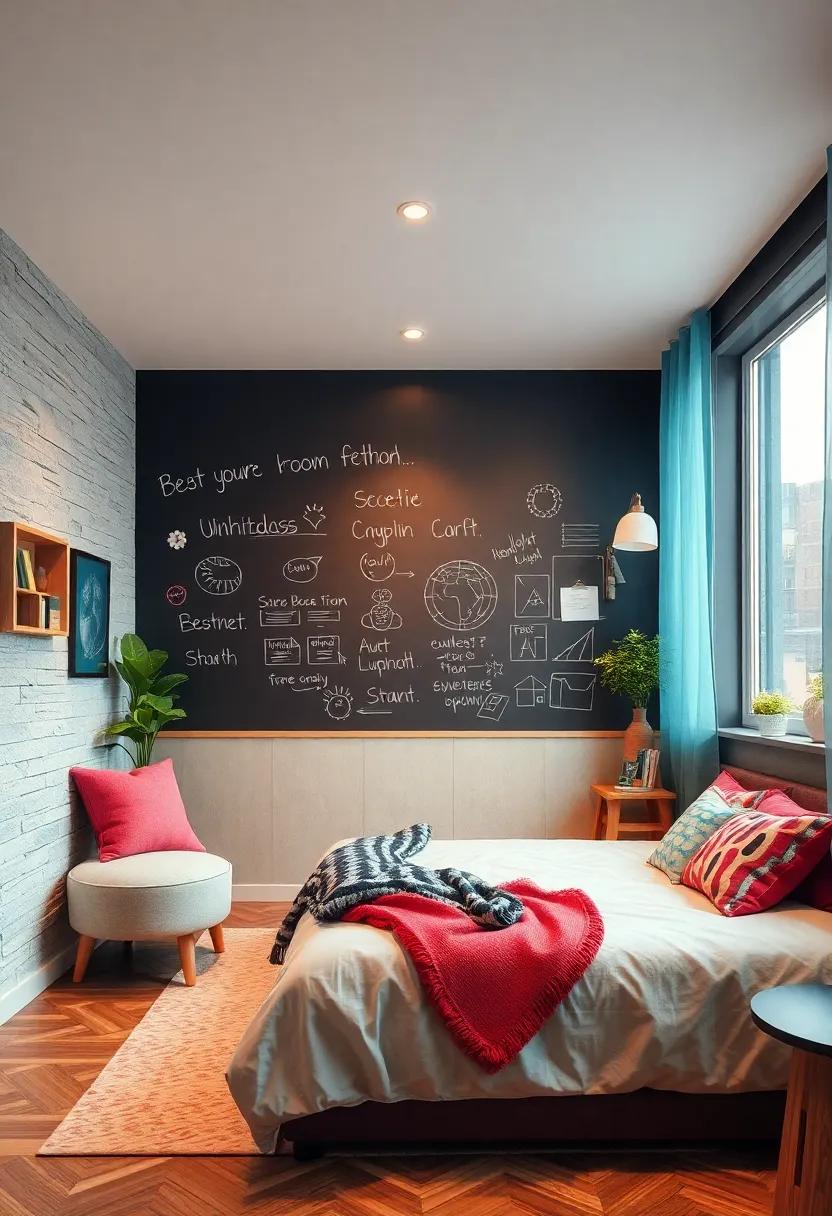 Interactive Wall Space: Set up a‍ chalkboard or whiteboard⁣ wall for doodling, jotting down reminders,⁢ or ⁤capturing fleeting thoughts in⁤ a creative‍ way
