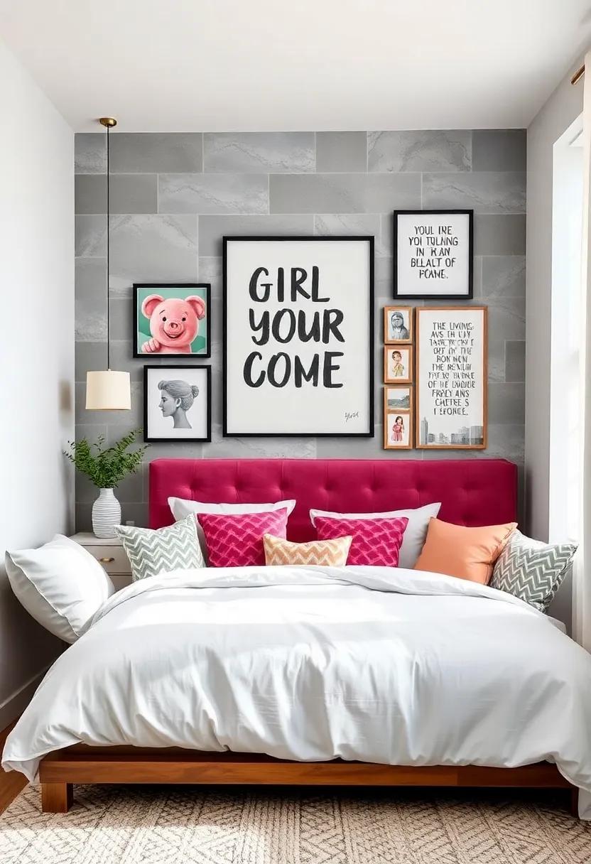 Statement Wall Art: Hang oversized artwork‌ or a stylish gallery wall to add visual interest⁣ and⁣ provide a personal ‍touch with ⁤her favorite ‍quotes or images