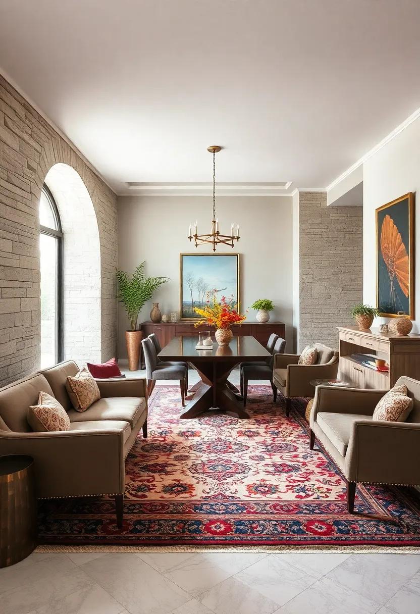 Sarab Patterns: Enrich your dining area with the intricate designs of a Sarab rug,which features stunning motifs that add character and depth to your space