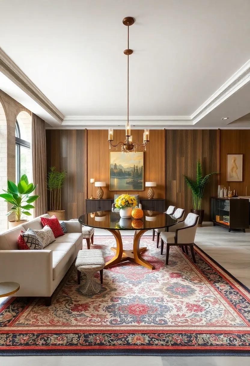 Bakhtiari Heritage: Infuse your space with the rich heritage of a Bakhtiari rug, combining striking designs and durable materials, bringing a rustic elegance to your dining area