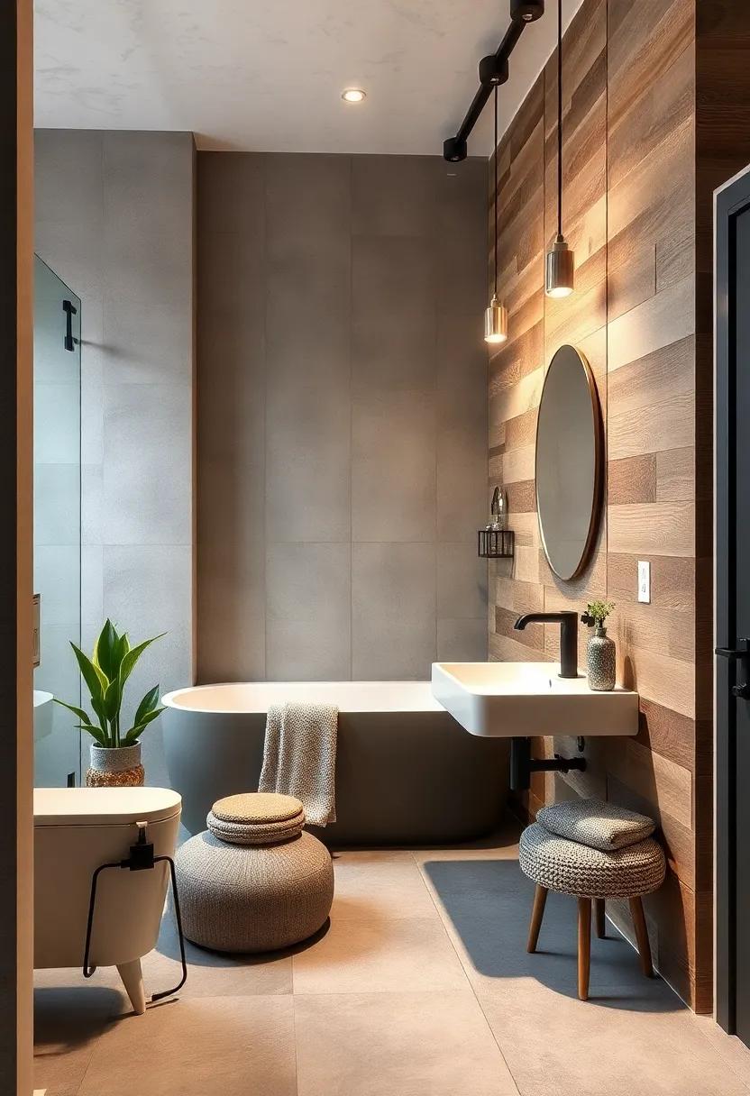 Create‌ a​ feature wall ‌with reclaimed‍ wood or textured paneling to provide depth and interest against smoother surfaces