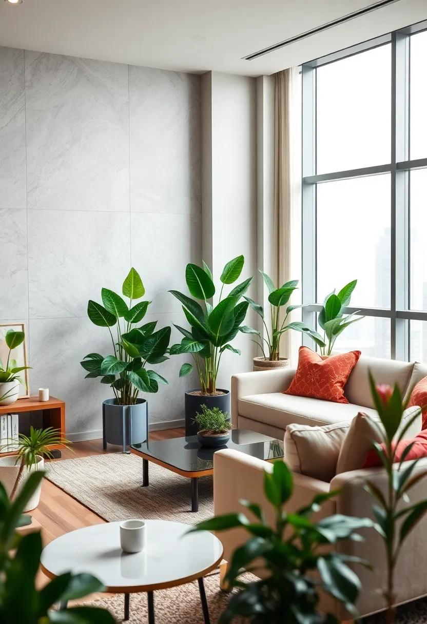 Indoor Plants: Add‍ a touch of nature with ⁢strategically placed indoor plants⁤ that bring life and color,⁢ improving air quality and aesthetic appeal