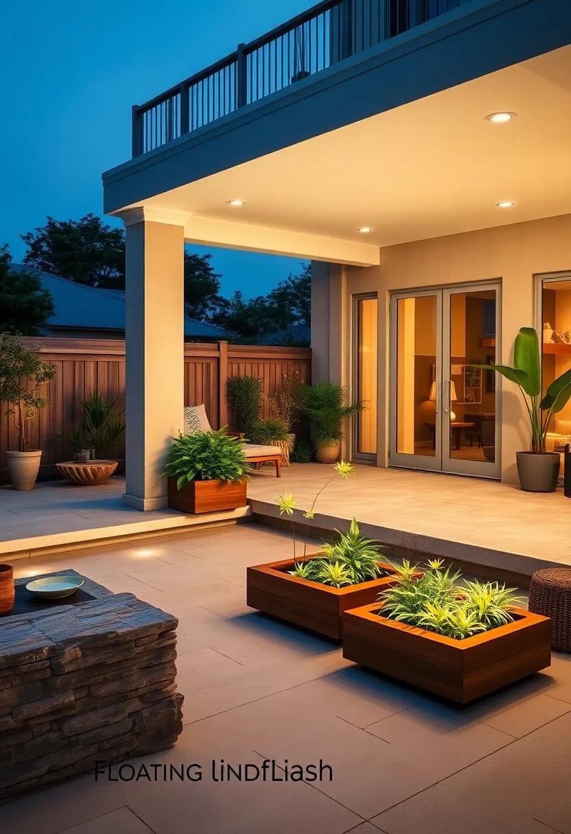 Floating Planters: Merge greenery with lighting by using ⁤floating planters that⁣ house lights and plants,‍ creating a unique botanical​ display