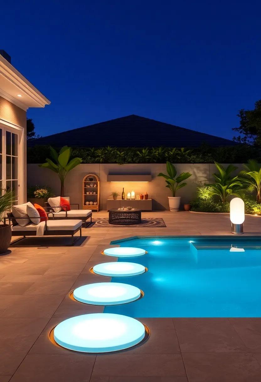 Glow-in-the-Dark ⁢Path: Create paths leading to your ⁣pool with glow-in-the-dark‌ stones paired⁣ with floating lights, enhancing visibility and charm during late-night swims
