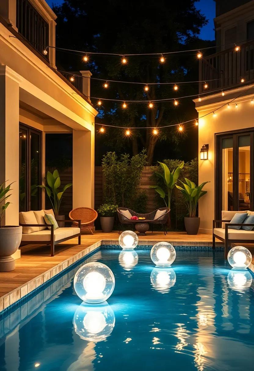 Crystal Clear Illumination: Use ‍crystal-clear floating spheres filled with LED ‌lights for a ⁤sophisticated yet simple ⁢lighting solution that sparkles on the water