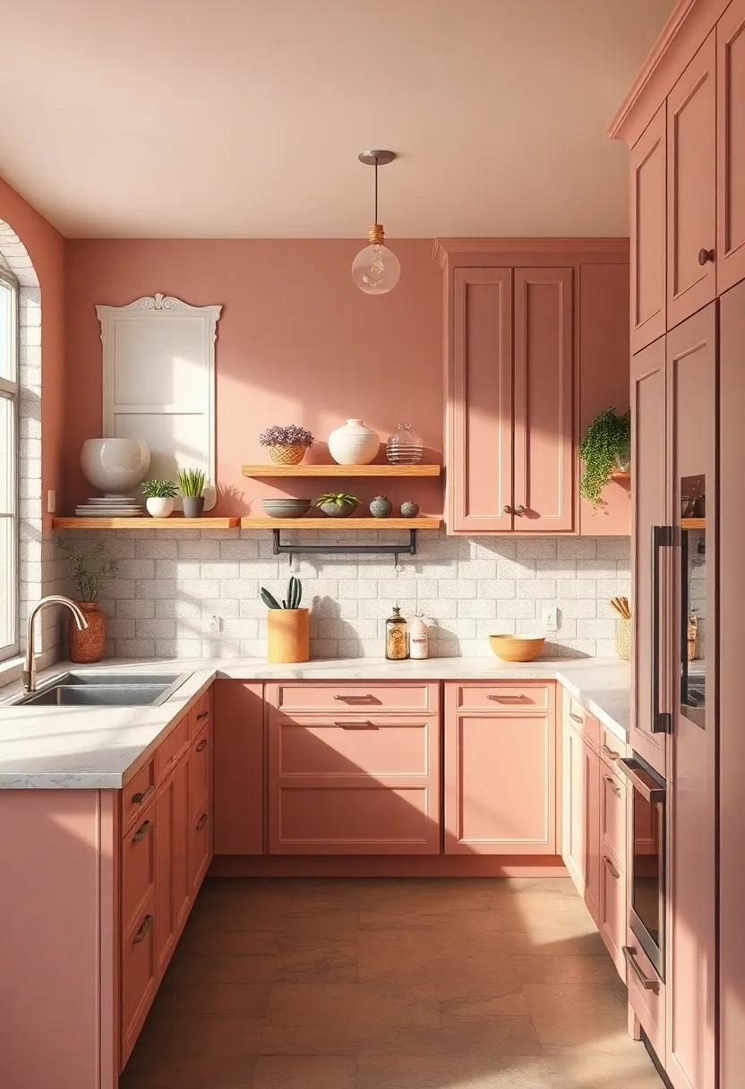 Dusty Rose: A vintage-inspired hue that adds a touch of warmth and charm, perfect for creating a nostalgic kitchen atmosphere