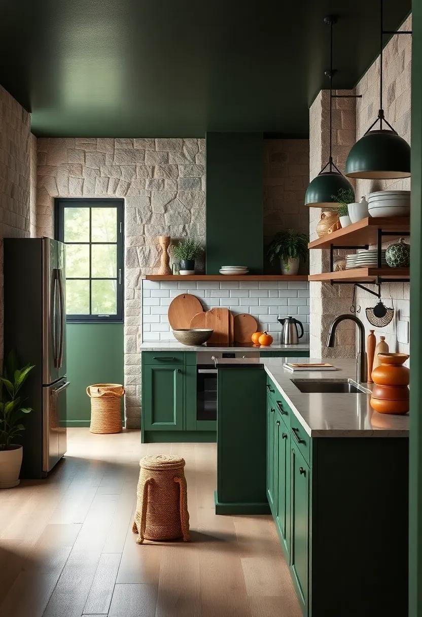 Forest Green: Connect with nature in your culinary space with forest green, a rich shade that exudes warmth and comfort