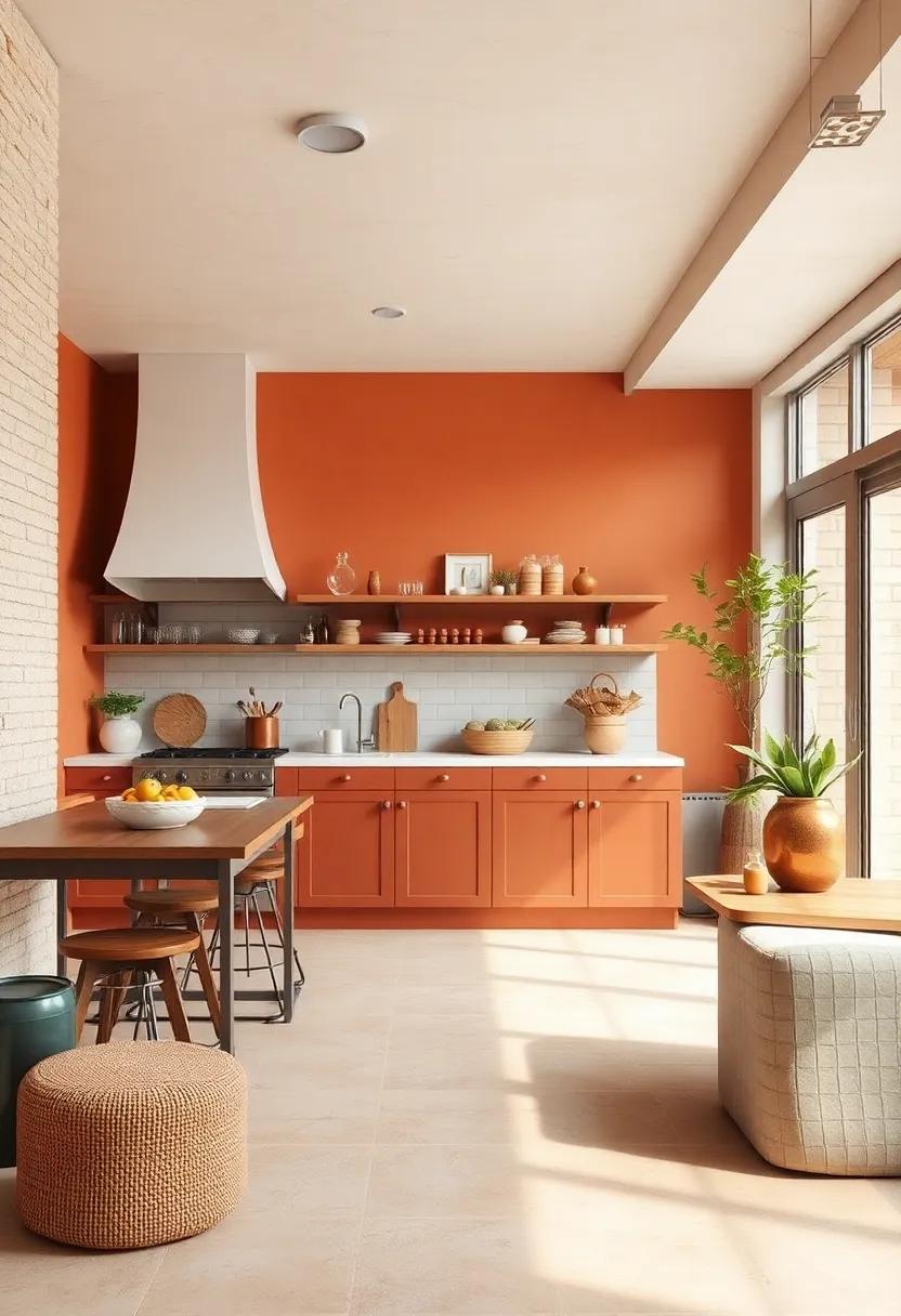 Terracotta: This earthy hue infuses warmth and rustic charm, perfect for creating a grounded and cozy culinary haven
