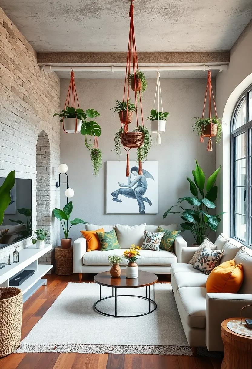 Hang Plants from the Ceiling: Create a whimsical atmosphere by suspending plants in macramé hangers,‍ drawing ⁢the eye upward and adding dimension to the‍ room